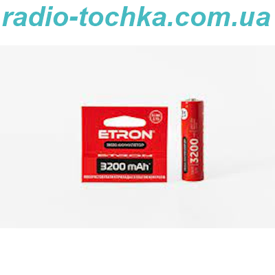 18650 3.7V 3200mAh аккумулятор ETRON  вбудований захист