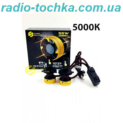 Автолампа H4 GLOBAL SOLUTION F5 H4 H/L 55W 12000LM 5000K