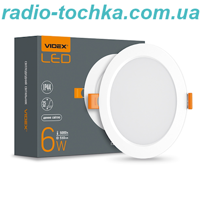  Cвітильник VIDEX Back вбудований круглий 6W 5000K
