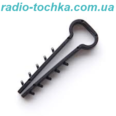 Дюбель-ялинка (10х5) для плоских проводів чорний