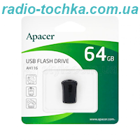 Флешка USB Apacer AH116 64GB black (AP64GAH116B-1)
