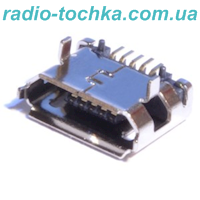 Гнездо micro USB 5pin монтажное HYG на плату тип SMT typ 4 HQ