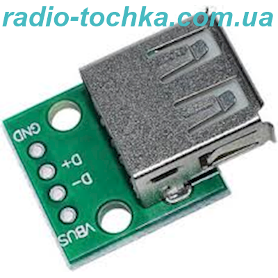 Гніздо USBA на платі під розпаювання