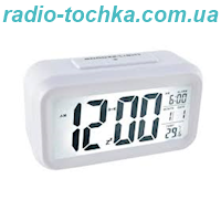 Годинник цифровий, будильник, дата, температура на батарейках 3xAAA