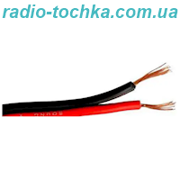 Кабель живлення 2жили 0.32кв.мм, червоно-чорний