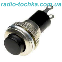 Кнопка без фiксації кругла DS-316 (ф10 L25.5) 0.5A 250V