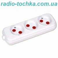 Колодка 3-и гнiзда без з/к HOROZ 10А