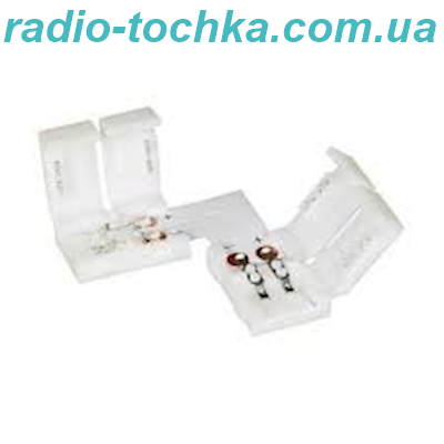 Конектор для світлодіодних стрічок OEM SC-19-SS-8-2 8mm 2 затискача + плата кут