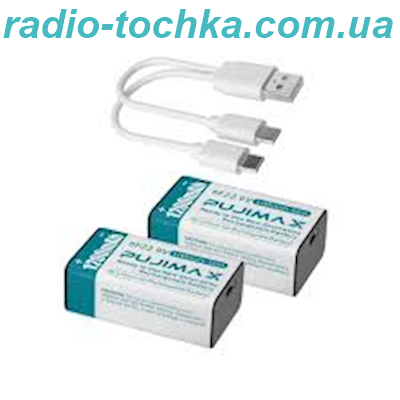 Крона 9V 1200mAh 2шт. + шнур шт.TYPE-C x шт.TYPE-C