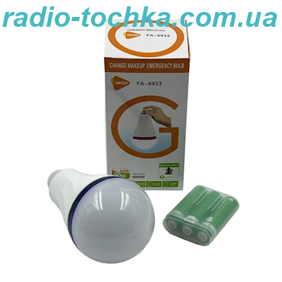 Лампа акумуляторна FA-6933 30W 3x18650 E27