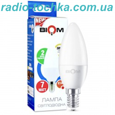 Лампа Biom Led BT-569 C37 E14 7W 3000K