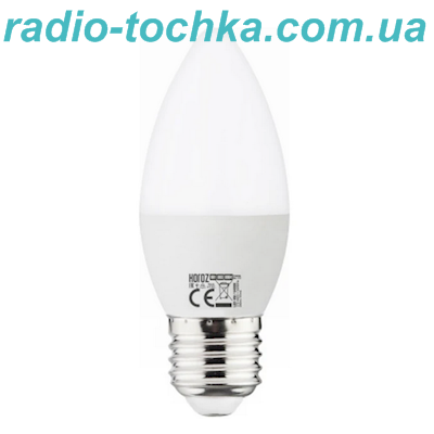 Лампа HOROZ LED E27 8W 6400K (свiчка)