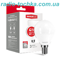 Лампа LED 4W 220V E14 (5411) MAXUS 3000K