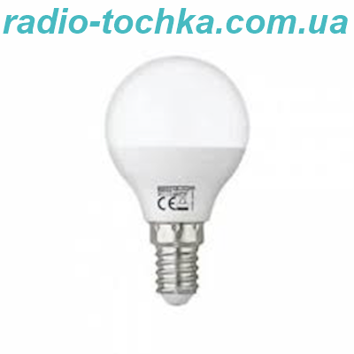 Лампа LED E14 8W 6400K (куля)