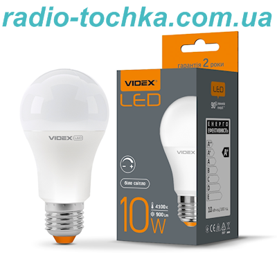 Лампа VIDEX Led A60e 10W E27 4100K диммерная