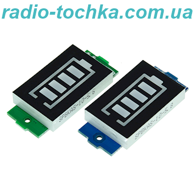 LED індикатор рівня заряду батареї 18650 Li-ion 2S 8,4V синій