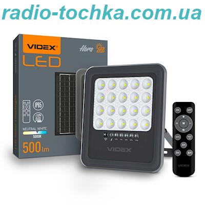 LED прожектор автономний VIDEX 500LM 5000K 3.2V