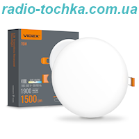 LED світильник безрамковий круглий VIDEX 15W 4100K