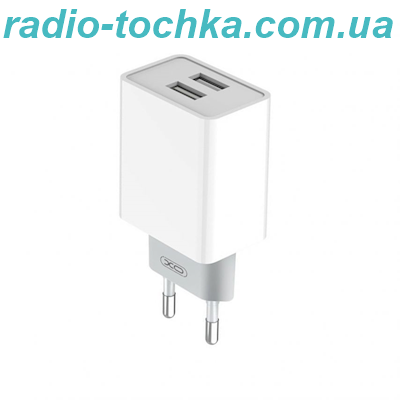 Мережевий зарядний пристрій (адаптер) XO L65 2USB / 2.4A white