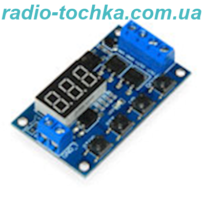 Модуль реле часу з цифровим LED-дисплеєм та подвійним MOSFET-ключем DC 5-30V
