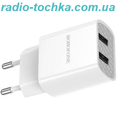 МЗП 2USB 2.1A Borofone BA53A White