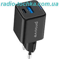 МЗП Proove Pocket GaN Plus 25W (Type-C + USB)(black)