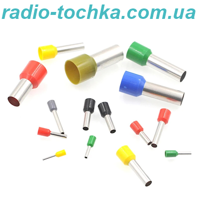 Наконечник трубчастий E0308 перетин 0.3мм2 L=8мм помаранчевий