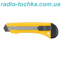 Нож пластиковый корпус лезвие 18мм автоматический замок (усиленный)