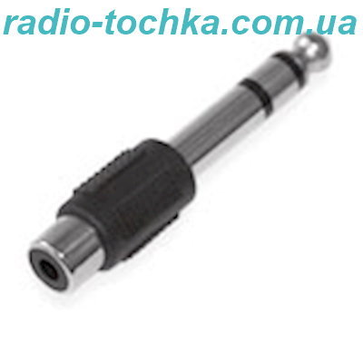 Перехiдник гн.RCA x шт.6.3 стерео пластик
