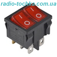 Перемикач клавішний з підсвічуванням 4pin 6A 250V