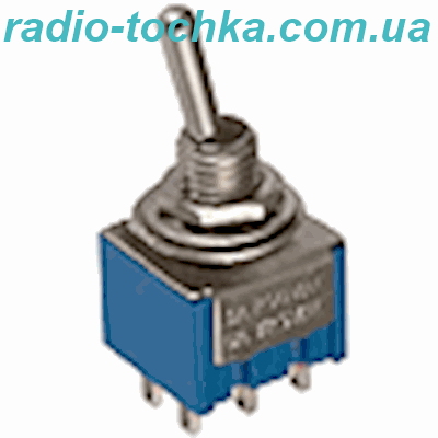 Перемикач, тумблер 2x2 (6pin) MTS-202
