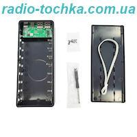 Power bank без батареи 16*18650 2хUSB+microUSB+Type-C 3А LCD екран