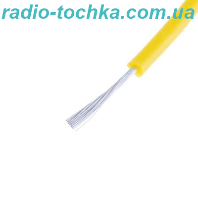 Провід монтажний 22AWG (60*0.08) силіконовий жовтий