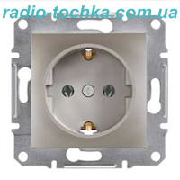 Розетка Asfora 1-а з контактом з зазем. бронза