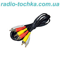 Шнур AUDIO-VIDEO 3 штекера RCA x 3 штекера RCA 1.8м