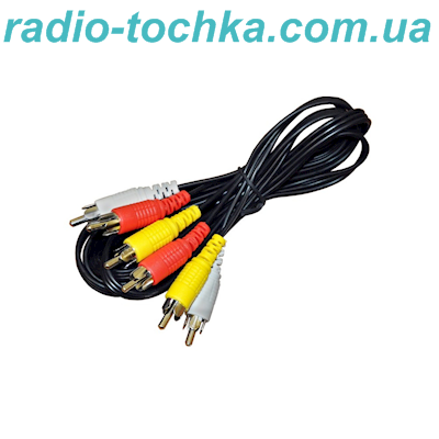 Шнур AUDIO-VIDEO 3 штекера RCA x 3 штекера RCA 1.8м