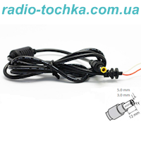 Шнур (кабель) питания ноутбука, штекер 5.0x3.0х1.0 с ферритом (SAMSUNG) 1м