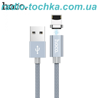 Шнур магнитный HOCO U40 шт.USB2.0 iPhone 2A 1м Silver