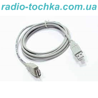 Шнур-подовжувач USB (шт.AM-гн.AF) 3м сiрий