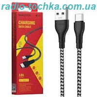 Шнур шт.USB x шт.Type-C Borofone BX39 3A 1м чорно-білий