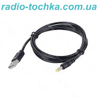 Шнур живлення (кабель) штекер "папа" USB x штекер "папа" 3.5x1.35 0.8м