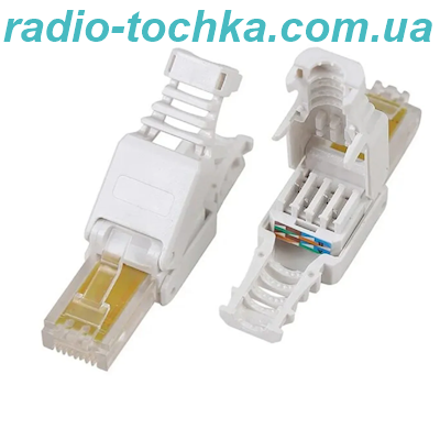Штекер 8P8C на кабель RJ-45 безінструментальний