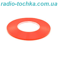 Скотч двосторонній довжина 3м, ширина 5 мм червоний