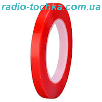 Скотч двосторонній довжина 5м, ширина 5 мм червоний