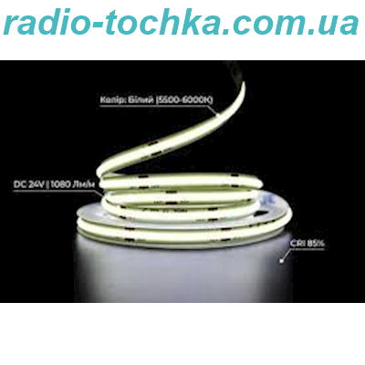 Стрічка х/біла COB 480 шт/м Premium BIOM Professional 24V  12.5W 6000-6500K