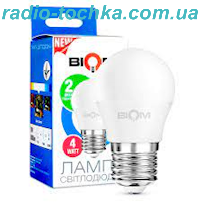 Свiтлодiодна лампа  BT-543 G45 4W E27 3000К матова