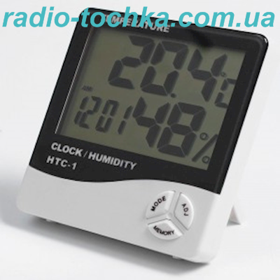 Термометр - гігрометр - годинник - домашня метеостанція HTC-1