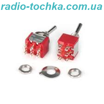 Тумблер мікро 2x3 (6pin) SMTS-203 8.1x9.3x7мм