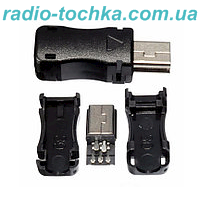 USB-05-MC miniUSB штекер на кабель + корпус