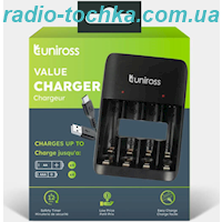 Зарядний пристрій UNIROSS UCU010 4xAA/AAA